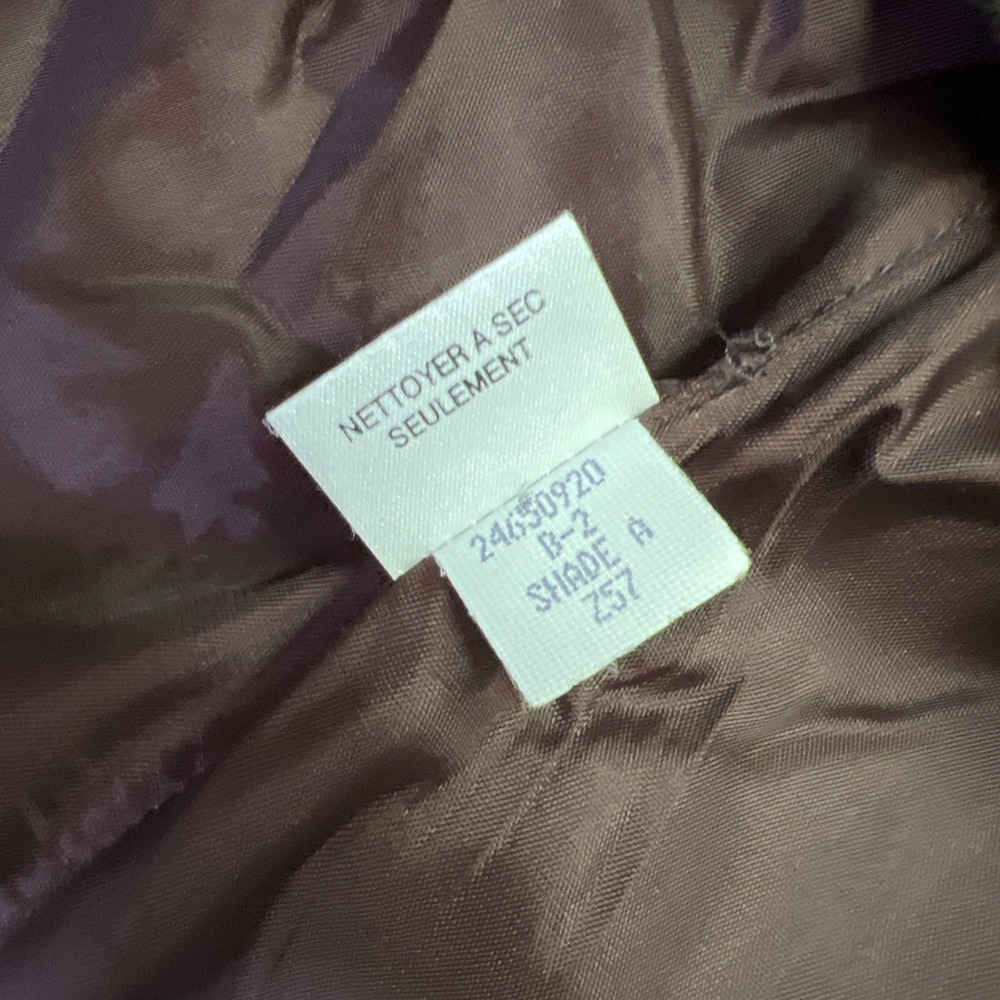 Vintage Liz Sport Lizsport Velvet Vest Size 12 Brown Button Up 90's Y2K - Picture 8 of 8